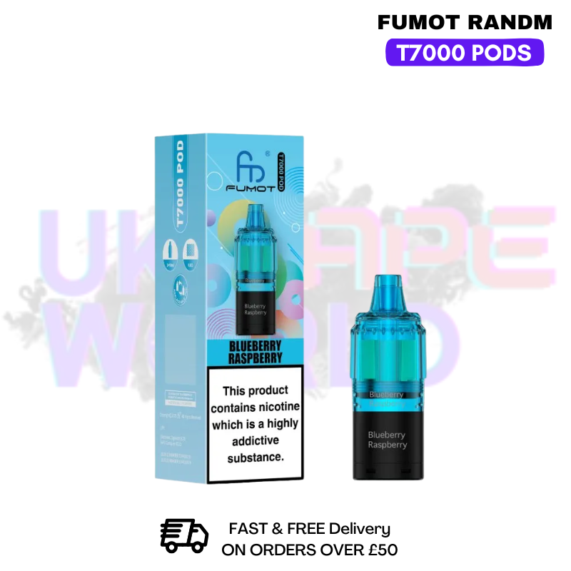 Blueberry Raspberry Fumot T7000 RandM 7K Replacement Pods - ukvapeworld