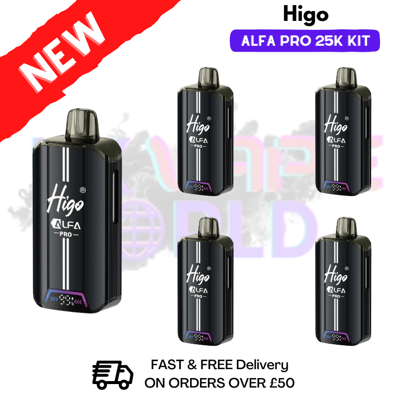 Blueberry Raspberry Higo Alfa Pro 25K Prefilled Pod Kit Box of 5 - ukvapeworld