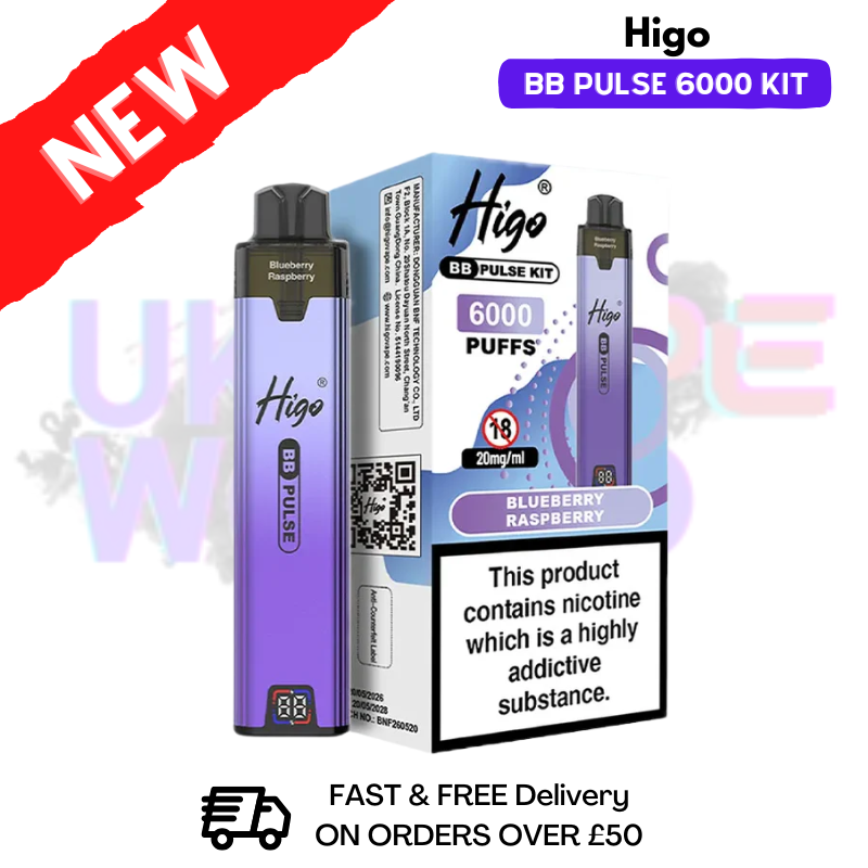 Blueberry Raspberry Higo BB Pulse 6000 Prefilled Pod Kit - ukvapeworld