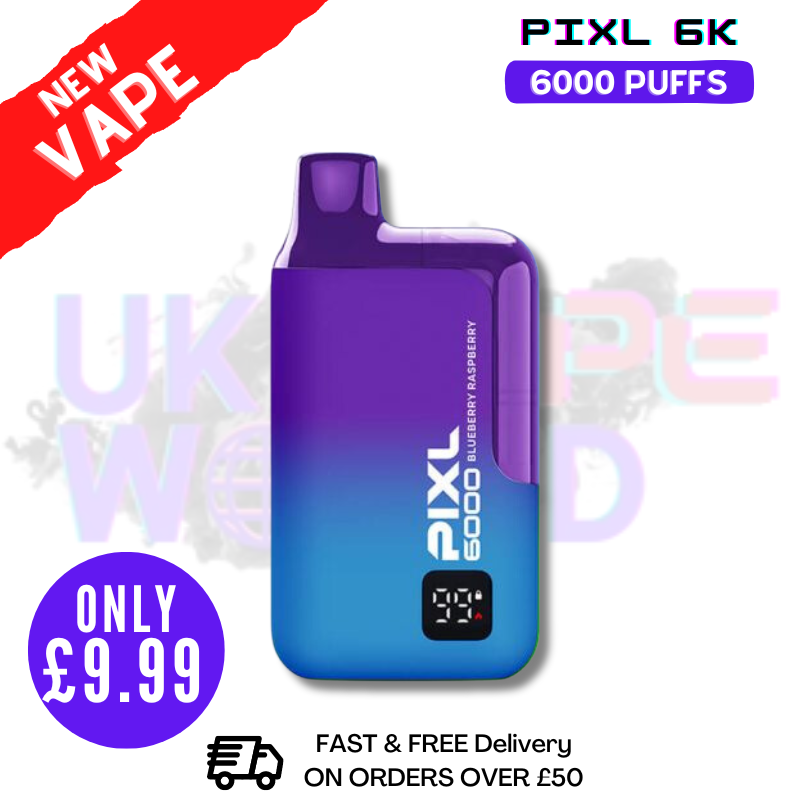 Shop Blueberry Raspberry Pixl 6000 6K Puff Disposable Bar - Only £9.99 - UK Vape World
