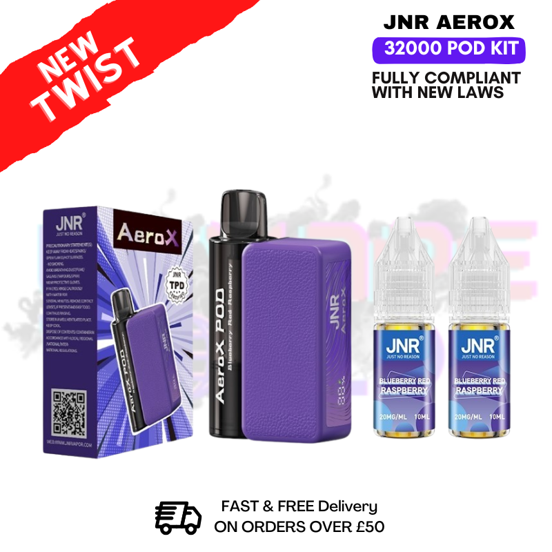 shop Blueberry Red Raspberry JNR AeroX 32K 32000 Puff Pod Kit - ukvapeworld