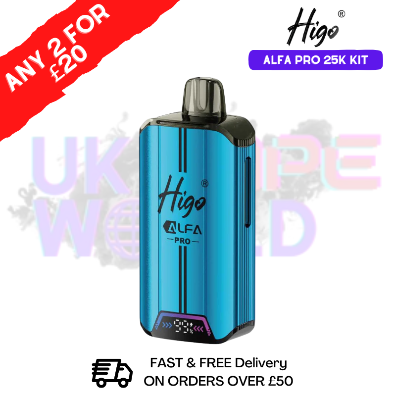 Blueberry Sour Raspberry Higo Alfa Pro 25K Prefilled Pod Kit - Any 2 For £20 - ukvapeworld