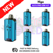 Blueberry Sour Raspberry Higo Alfa Pro 25K Prefilled Pod Kit Box of 5 - ukvapeworld