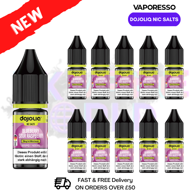 Blueberry Sour Raspberry Dojo Liq Nic Salts Box Of 10