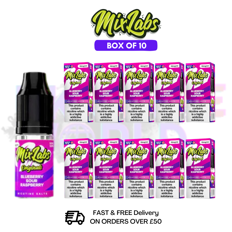 Blueberry Sour Raspberry MixLabs Nic Salt BOX OF 10 - £17.99 - ukvapeworld