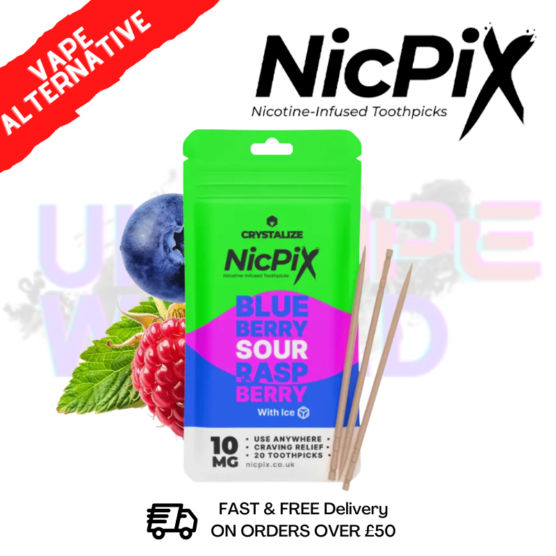 Blueberry Sour Raspberry Nic Pix Nicotine ToothPicks - 0nly £3.19 - ukvapeworld