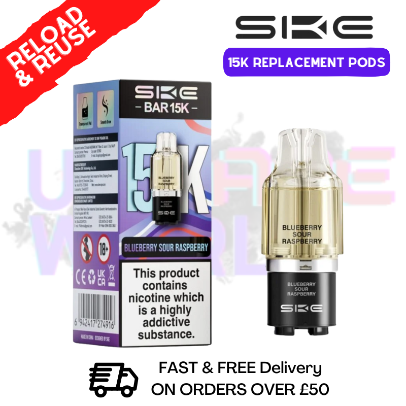 Blueberry Sour Raspberry SKE 15K Replacement POD - £6.99 - ukvapeworld