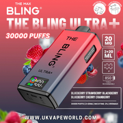 shop Blueberry Strawberry Blackberry/Blueberry Cherry Cranberry Bling 30k Ultra Plus Prefilled Pod Kit - ukvapeworld