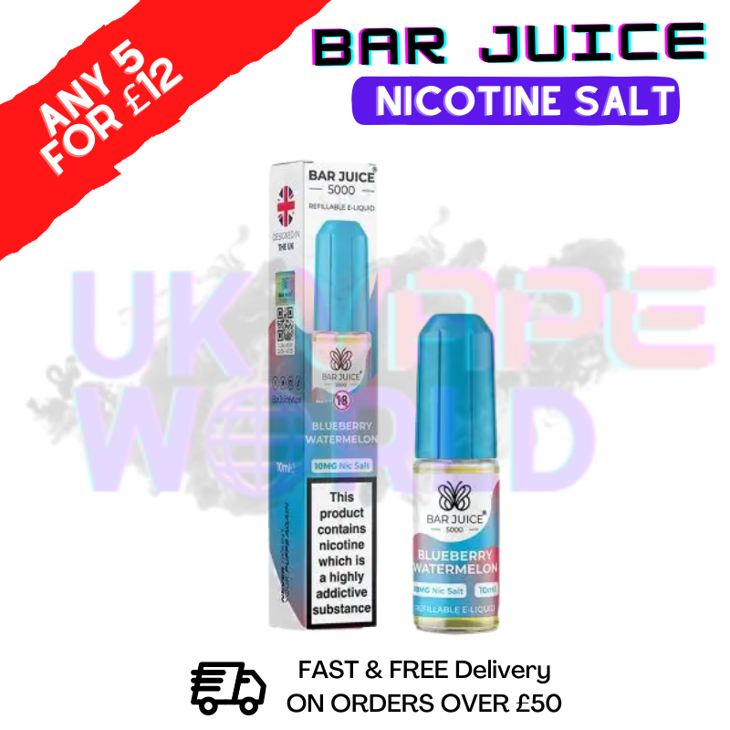 Bar Juice 5000 Nicsalt E-Juice Blueberry Watermelon Flavour - ukvapeworld
