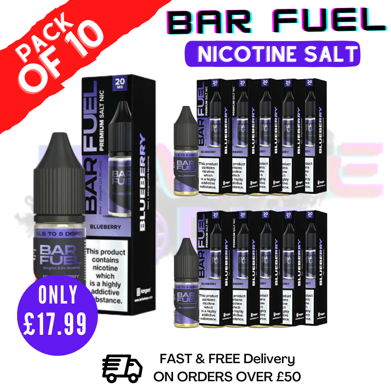 Shop Blueberry Bar Fuel Nic Salt BOX OF 10 - UK Vape World