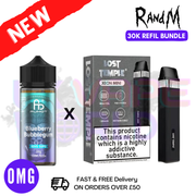 Blueberry Bubblegum RandM 30K Puff Zero Nicotine Vape Kit - UK Vapeworld