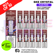 Shop Blueberry Cherry Blackberry SKE Crystal Plus Prefilled Pod Box Of 10 - UK Vape World