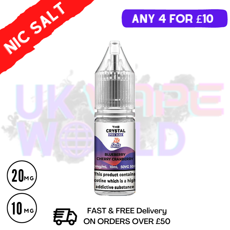 Blueberry Cherry Cranberry Nic Salt E-Liquid Hayati Crystal Pro Max - UK Vape World