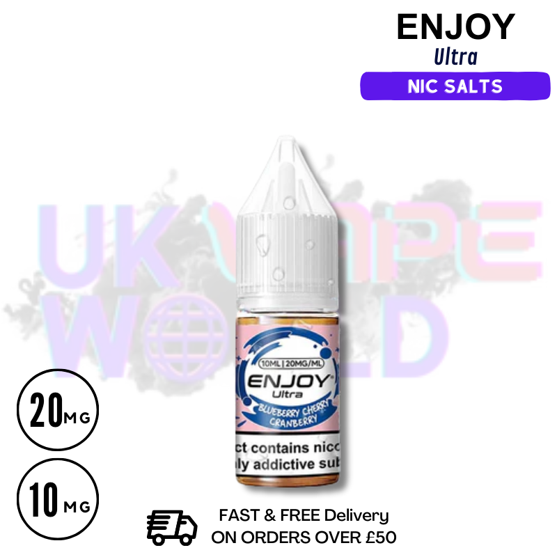 Blueberry Cherry Cranberry Enjoy Ultra 9000 9K Nic Salt 10ML eLiquid