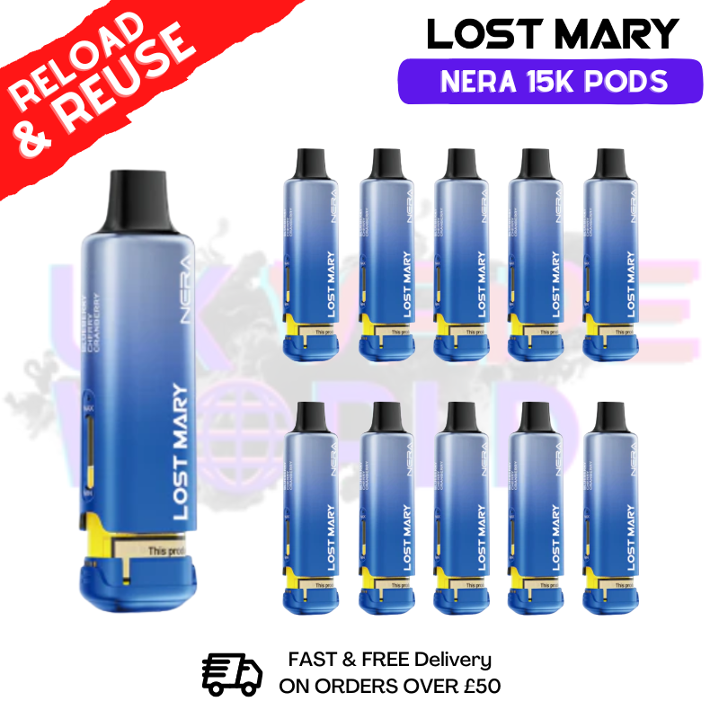 Blueberry Cherry Cranberry Lost Mary Nera15K REFIL Box OF 10 - ukvapeworld