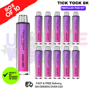 Blueberry Cherry Tick Tock Magic 8000 8K Box Of 10