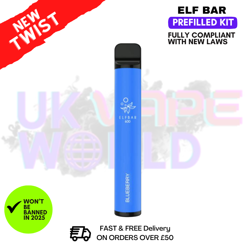 Shop Blueberry Elf Bar EB600 Prefilled Pod Kit - UK Vape World
