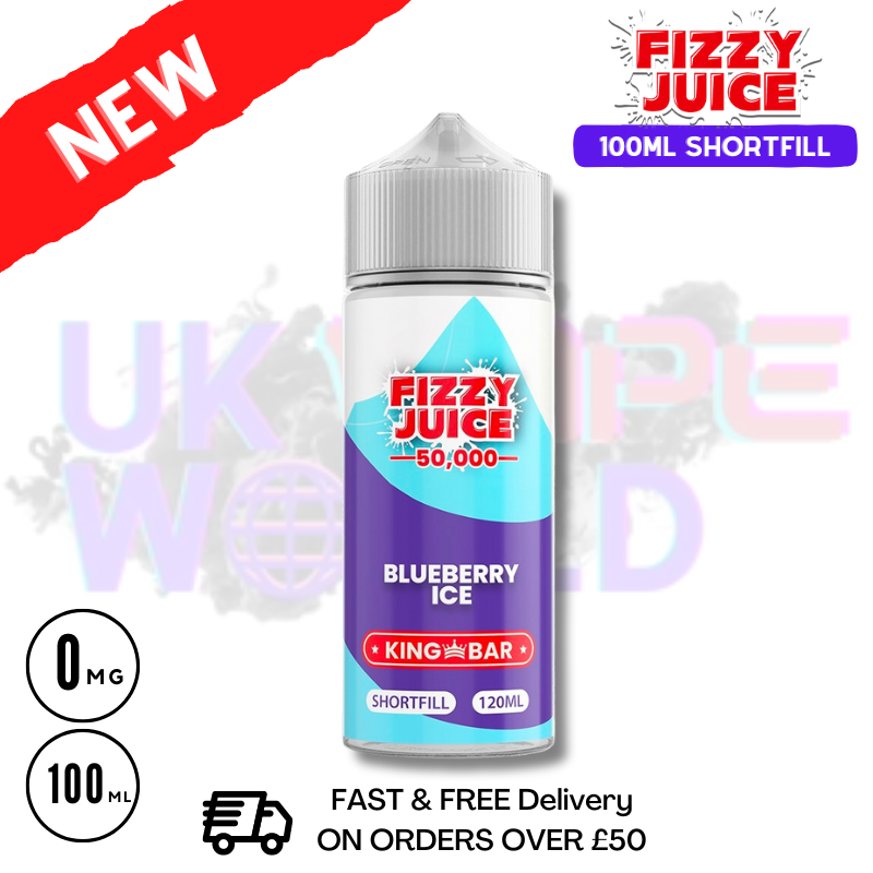 Shop Blueberry Ice Fizzy Juice 100ml E-Liquid - £7.99 - UK Vape WORLD