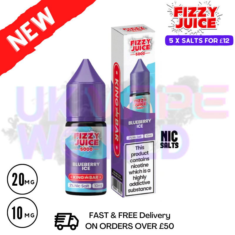 Fizzy Juice 5000 Nic Salt Blueberry ICE 10ML E-liquid