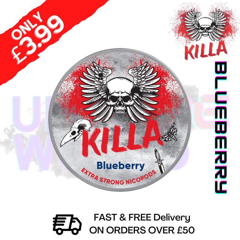 Shop Blueberry ICE Killa Nicotine Pouches NicoPod Nic Pouch (16.5mg) - UK Vape World