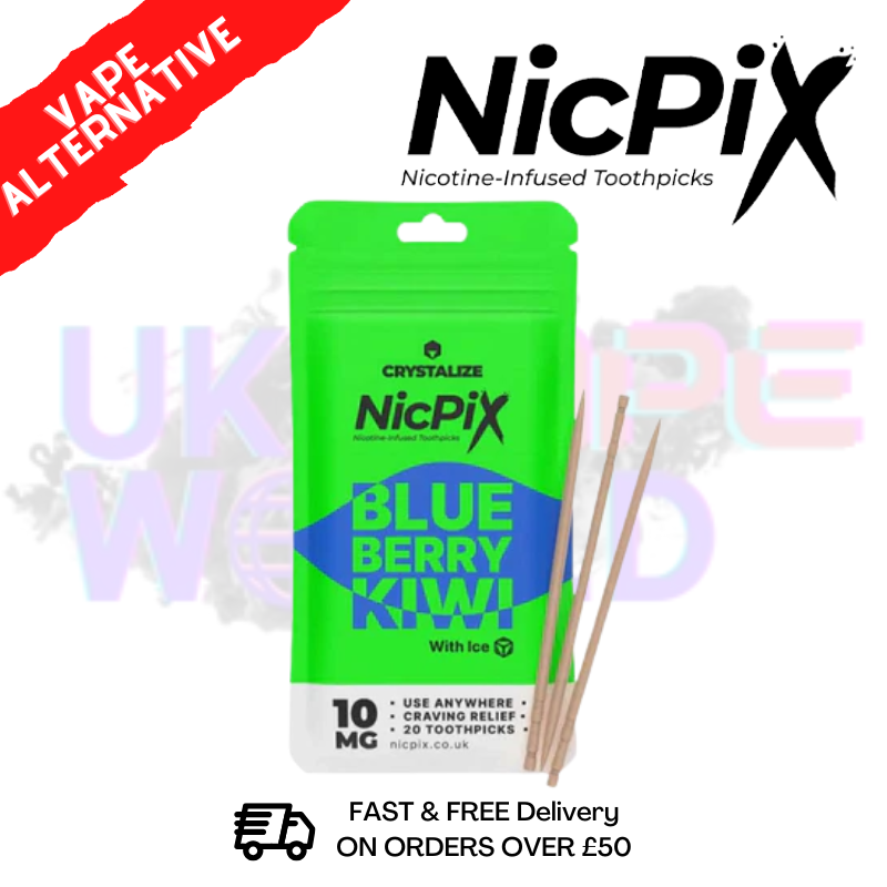 Shop Blueberry Kiwi Nic Pix Nicotine ToothPicks - 0nly £3.19 - UK Vape World