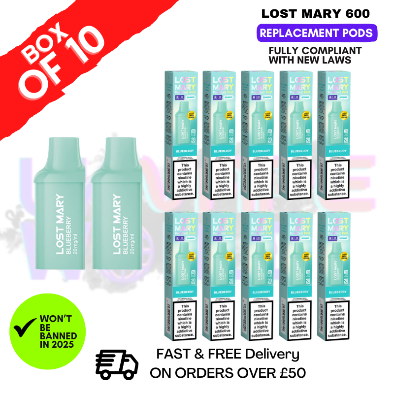 Blueberry Lost Mary 600 Puff Replacement Pods Box Of 10 - ukvapeworld