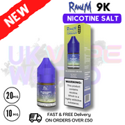 Shop Blueberry On ICE RandM Tornado 9000 Nic Salt 10ml eLiquid - UK Vape World