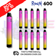 Shop Blueberry Pomegranate RandM Tornado 600 Puff Bar R and M Pack Of 10 - UK Vape World