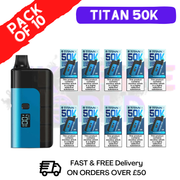 Shop Blue Raspberry Titan X 50000 Puff Pod Kit Box Of 10 - UK Vape World