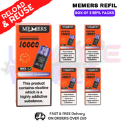 shop Blueberry Raspberry Memers V10000 Replacement Pods Box of 5 - ukvapeworld