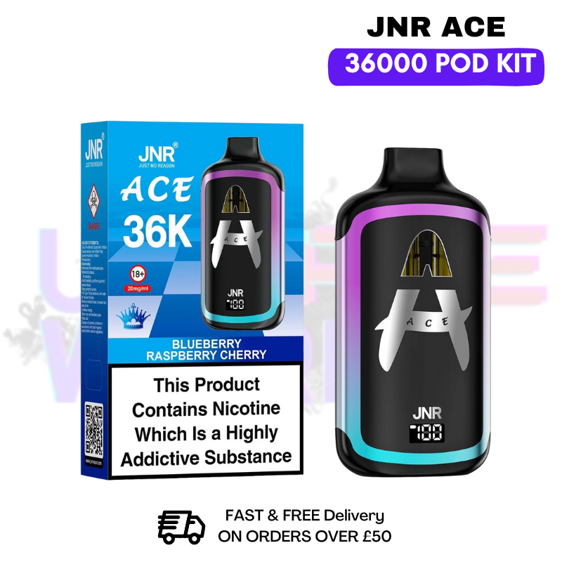 Blueberry Raspberry Cherry JNR ACE 36K Puff 36000 Prefilled Pod Kit - ukvapeworld