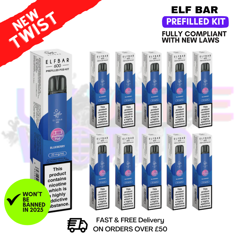 Elf Bar Blueberry Raspberry Flavour Box of 10