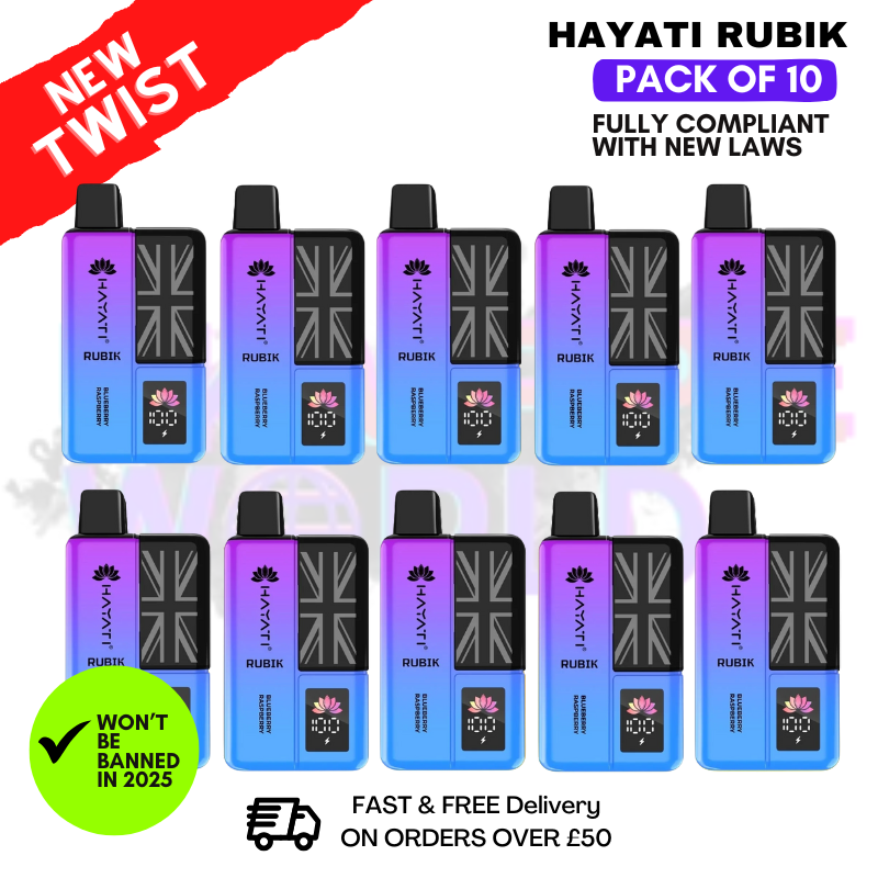 Blueberry Raspberry Hayati Rubik 7K 7000 Puff Box Of 10