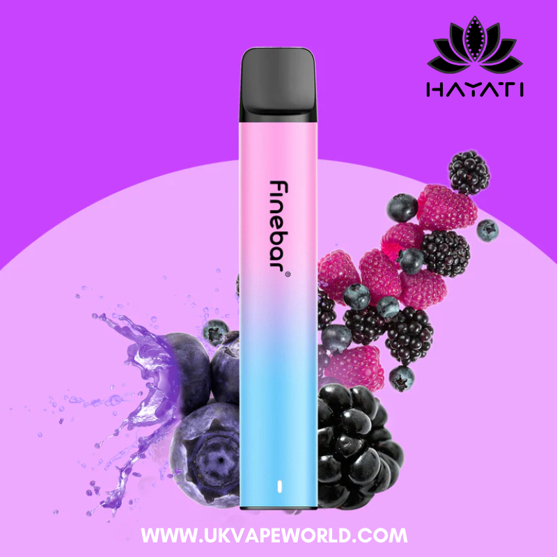 Blueberry Raspberry Hayati Finebar Prefilled Pod Kit - 5 For £15 - UKVAPEWORLD