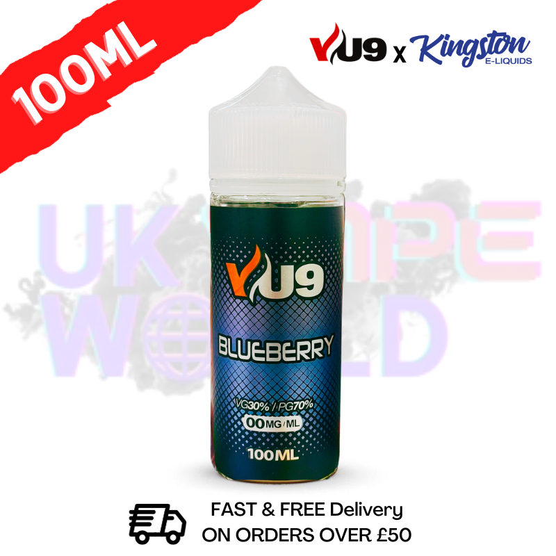 Blueberry Shortfill eJuice 100ML Eliquid - VU9 x Kingston - UK Vape World