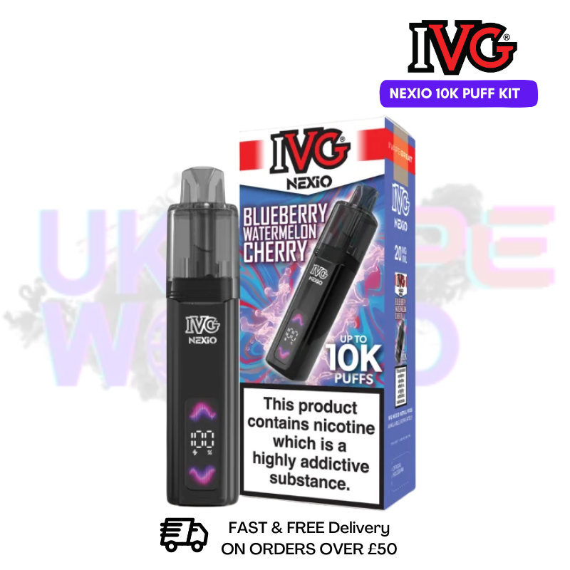 Blueberry Watermelon Cherry IVG Nexio Prefilled Pod Kit - 2 For £18 - UK Vapeworld