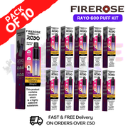 Blueberry cherry cranberry Firerose 600 Puff Vape Kits Box of 10 - ukvapeworld