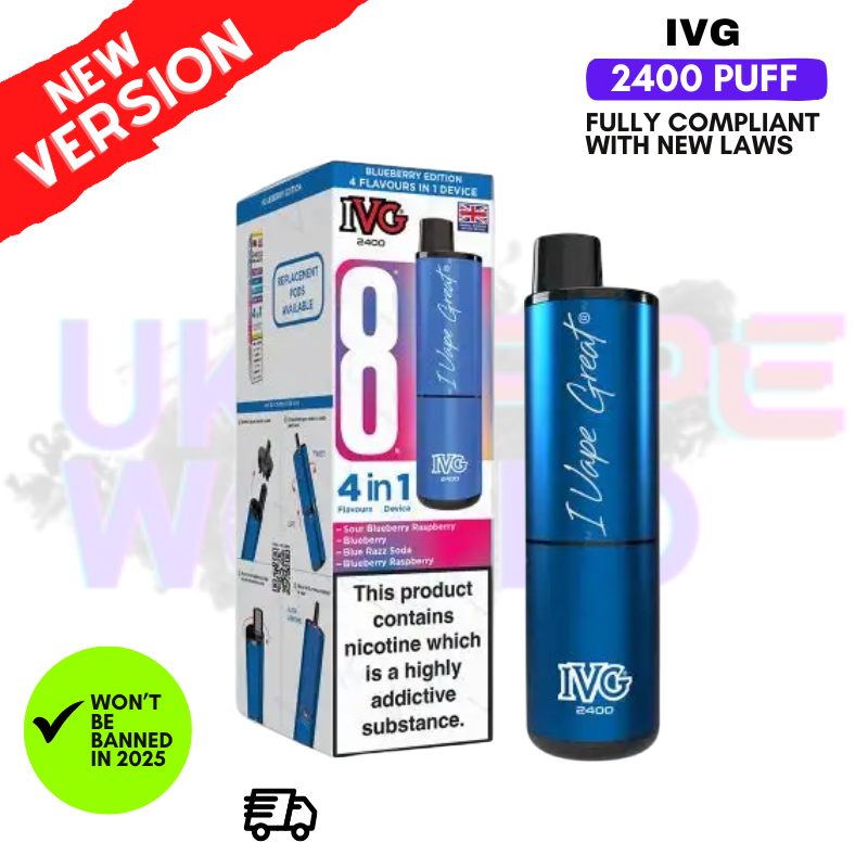 Blueberry Edition IVG 2400 Prefilled Pod Kit