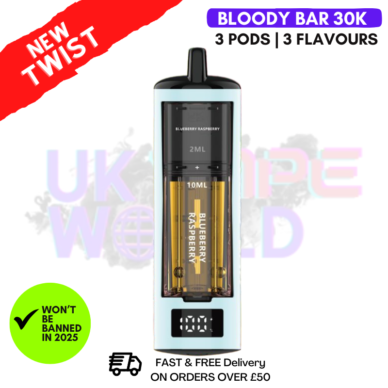 Shop Blueberry Raspberry Bloody Bar 30K Triple-Twist Kit - UK Vape World