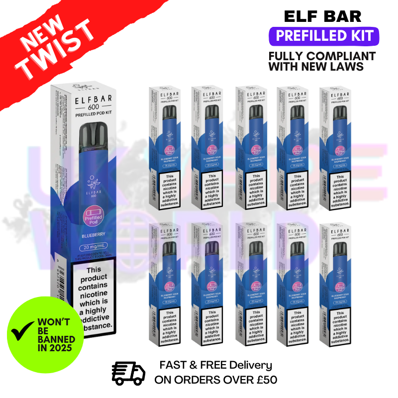 Elf Bar 600 Blueberry Sour Raspberry Box of 10