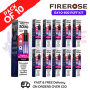 Blueberry sour raspberry Firerose 600 Puff Vape Kits Box of 10 - ukvapeworld