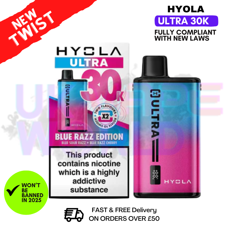 Blue Razz Edition Hyola Ultra 30K Puff Prefilled Pod Kit