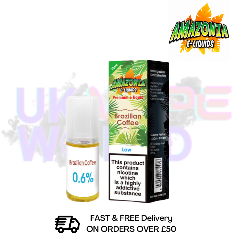 Amazonia 10ml Brazilian Coffee Eliquid Only £2.99 (PCS) - UK Vapeworld