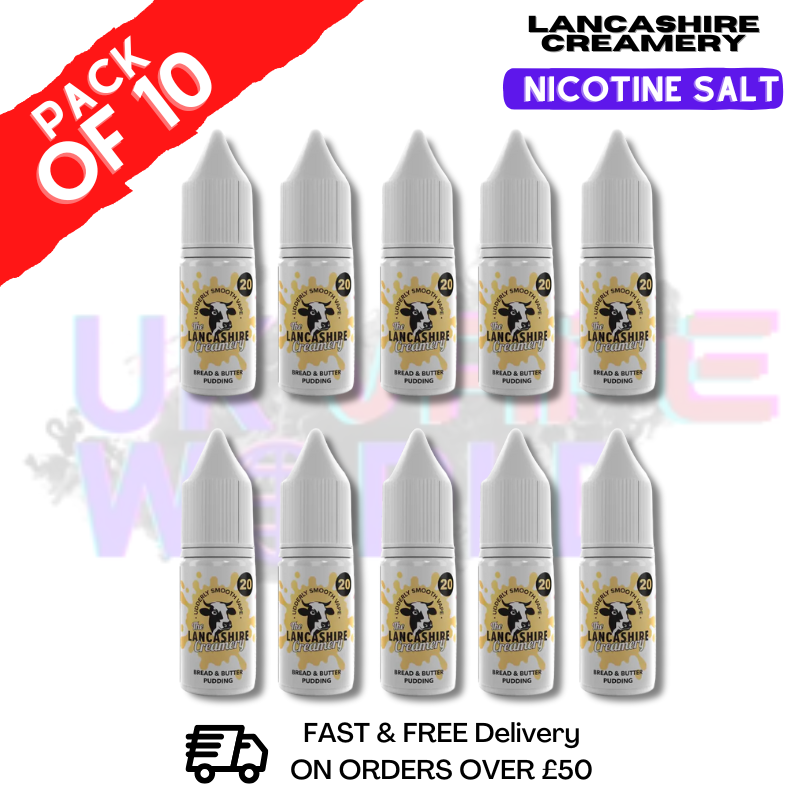 Bread Butter Pudding Lancashire Creamery NicSalt Box Of 10