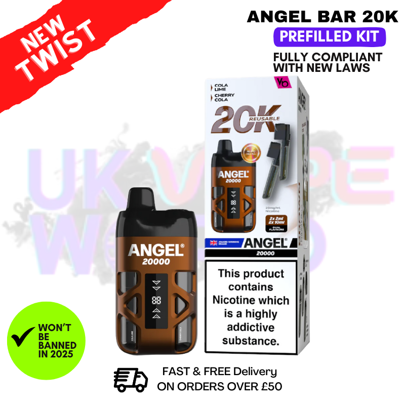 Brown Edition Angel Bar 20K Puff Twist Prefilled Pod Kit