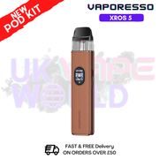Brown Leather Vaporesso Xros 5 Pod Vape Kit - ukvapeworld