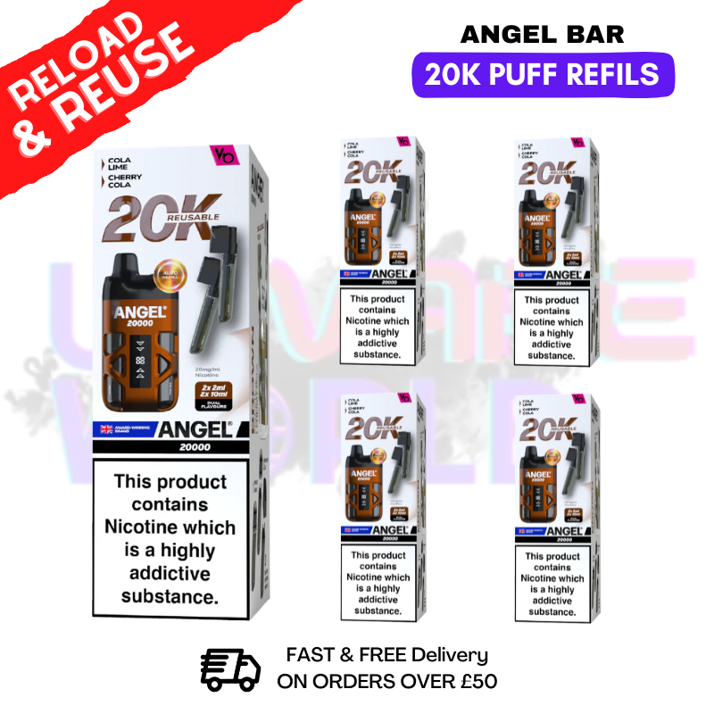 Brown edition  Angel Bar 20K REPLACEMENT PODS Box Of 5 - ukvapeworld