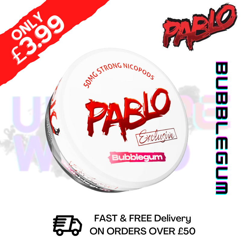Shop Bubblegum Pablo Nicotine Pouches Nic Pouch (50mg) - UK Vape World