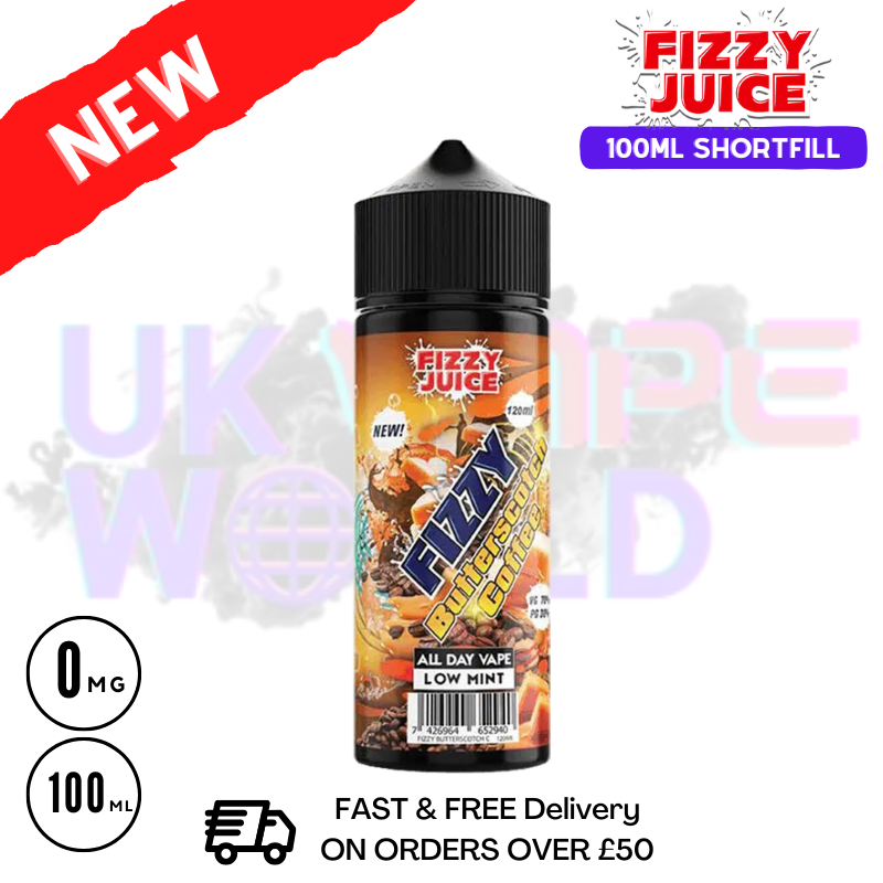 Butterscotch Coffee Fizzy Juice 100ml E-Liquid - £7.99 - ukvapeworld