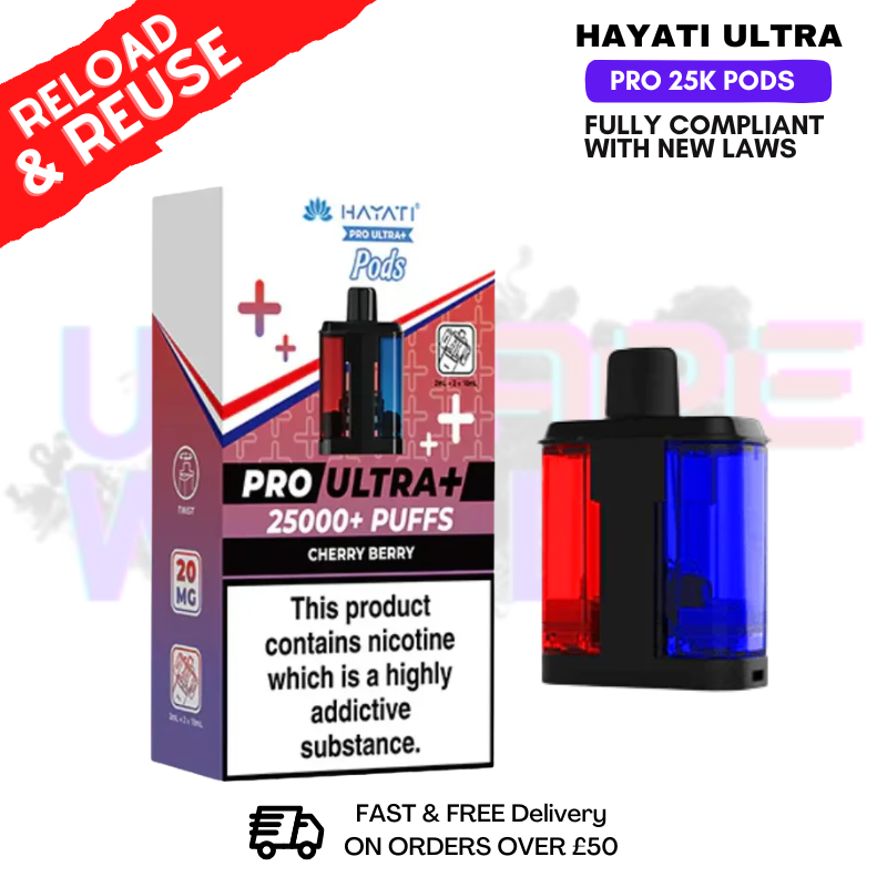 Cherry Berry Hayati 25K REFIL Pack Replacement Pods - ukvapeworld